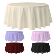 Polyester en gros Custom White Round Outdoors Party Mariage Natecloth